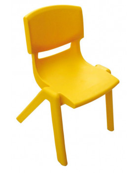 Plastové židle - s výškou 38 cm - žlutá