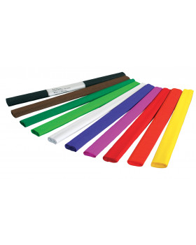 Krepový papír - 10 roliček v běžných barvách